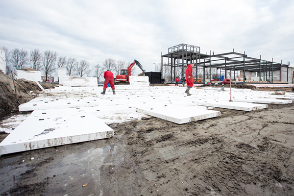 EPS fundering voor parkeerterrein en drive-in KFC Rijswijk