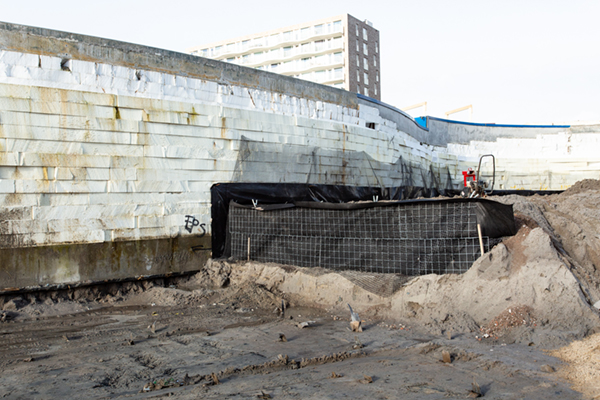 EPS constEPS constructie en gewapende grondconstructie voor skatepark amsterdamructie op dak parkeergarage nhow RAI hotel in Amsterdam