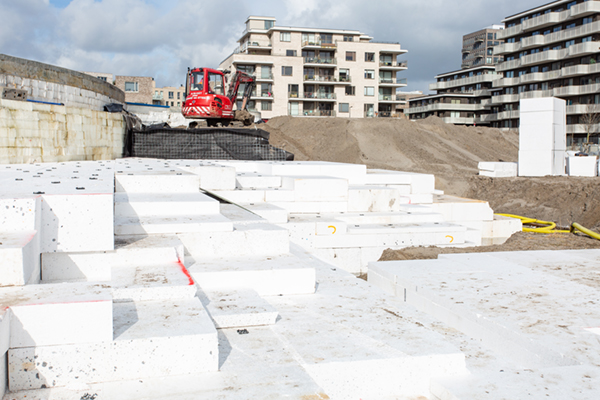 EPS constructie en gewapende grondconstructie voor skatepark amsterdam