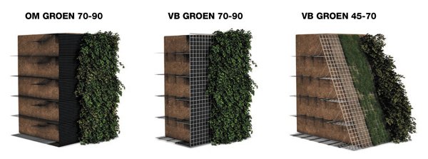 Joosten Concepts Gewapende grondconstructie Groene facing